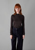 Aster Wool Lyocell High Neck Tee | Black Coffee